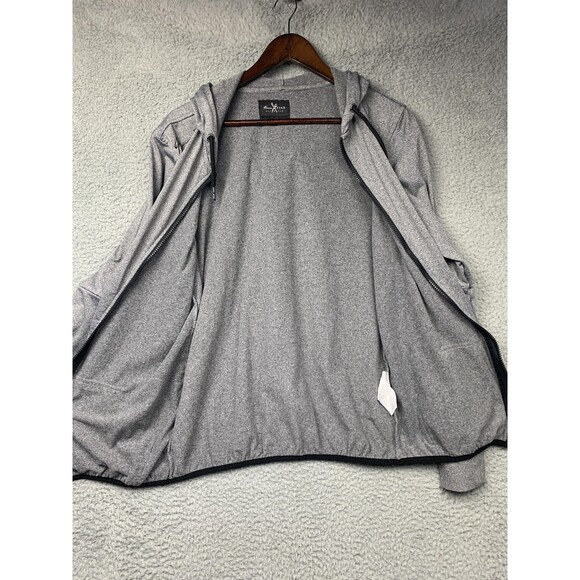 Marc Ecko Cut & Sew Hoodie Mens Medium Gray Full Zip Heathered Pockets Logo - Picture 13 of 14